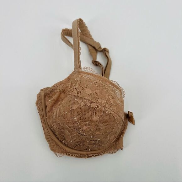 Victoria’s Secret Bra 34D Brown Lace Unlined Demi - Picture 8 of 8